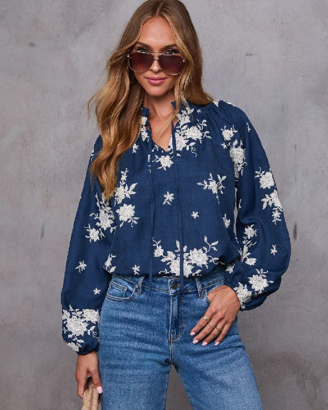 Trend Alert Kadence Neck Tie Floral Blouse