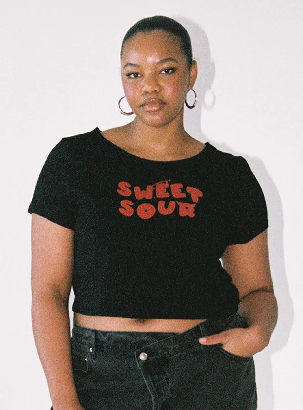 Holiday Gift Guide Sale Sweet N Sour Tee Black / Red Curve