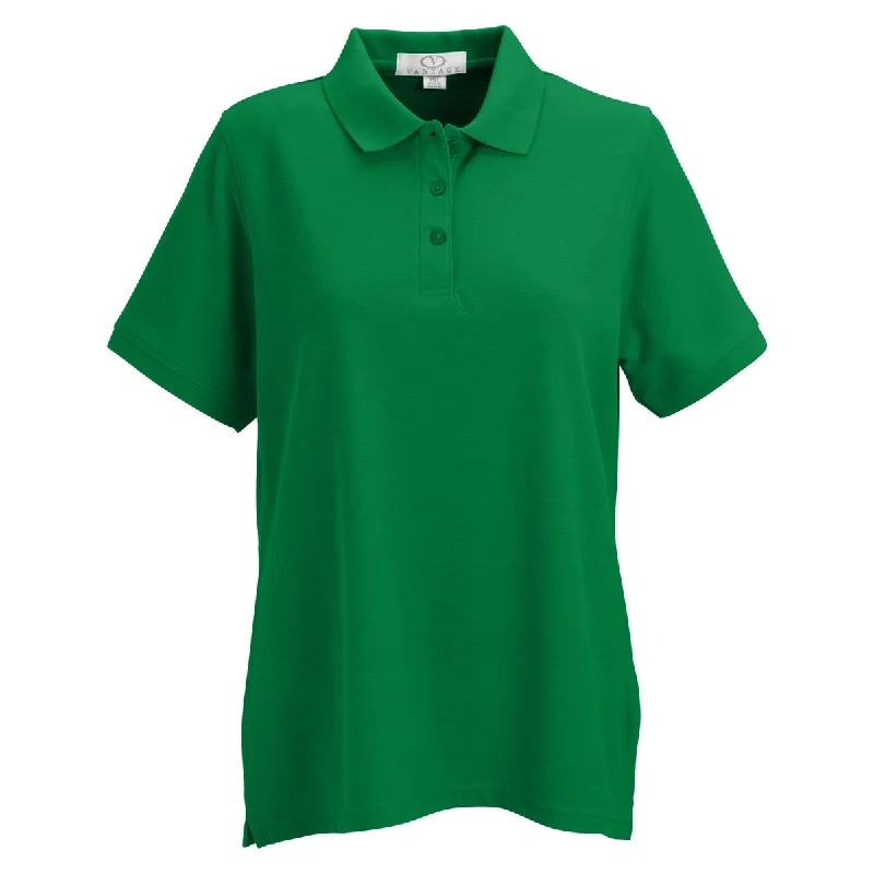 Women's Clothing Sale Online Vantage Women's Lawn Soft-Blend Double-Tuck Pique Polo