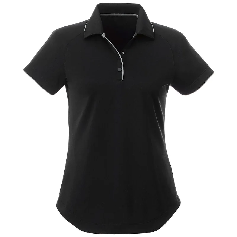 Women's Stylish Casual Garments Elevate Women's Black/Quarry Remus Short Sleeve Polo