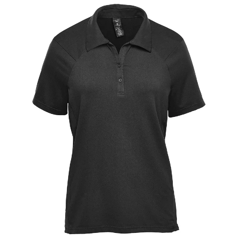 Women's Timeless Attire Stormtech Women's Black Camino Performance Short Sleeve Polo