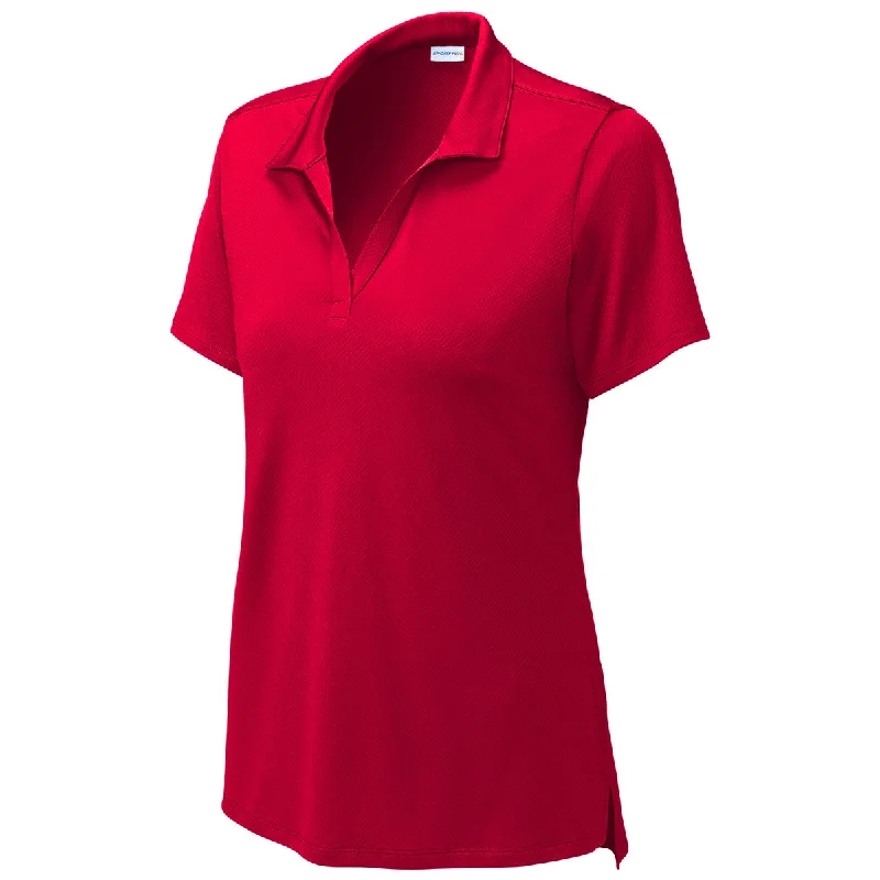 Women's Floral Print Outfit Sport-Tek Women's Deep Red Sideline Polo