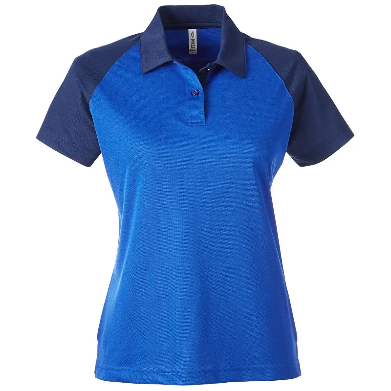 Women's Fashion Clothing Team 365 Women's Sport Royal/Sport Dark Navy Command Snag-Protection Colorblock Polo