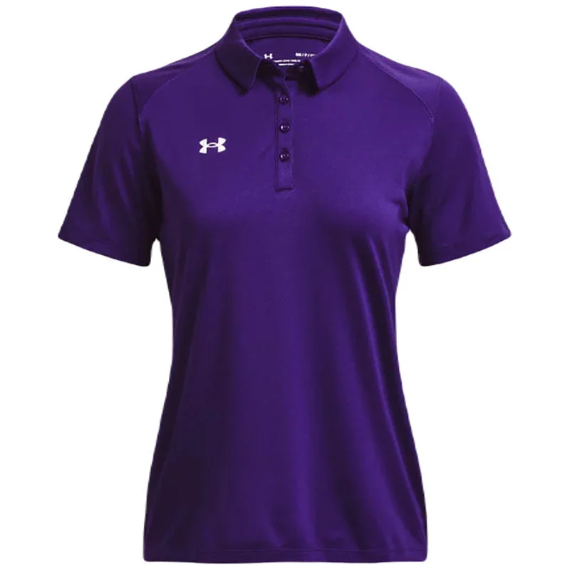 Women's Trendy Activewear Apparel Under Armour Women's Purple/White Tech Team Polo