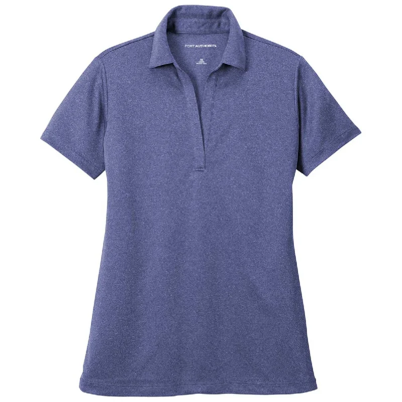 Sale On Sale Port Authority Women's Royal Heather Heathered Silk Touch Performance Polo