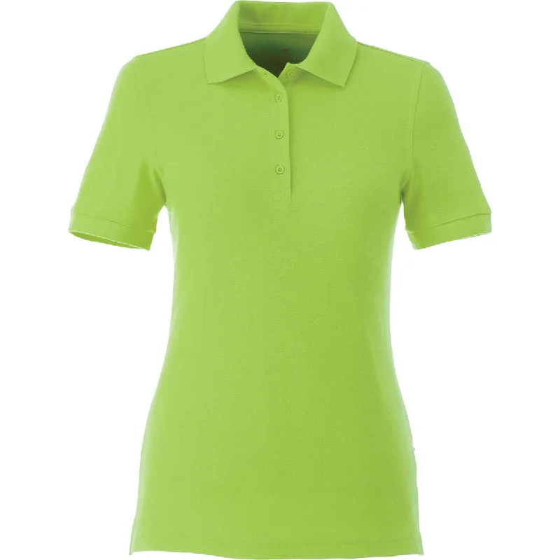 Online Impressions Boutique Elevate Women's Dark Citron Green Belmont Short Sleeve Polo