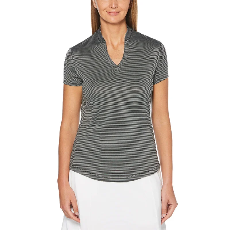 Boutique Styles Callaway Women's Black Mock Fine Line Stripe