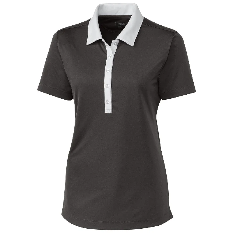 Women's Wedding Apparel Clique Women's Titan/White Parma Colorblock Polo