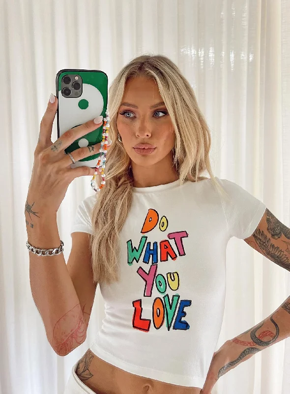 Everyday Women's Fashion Trends Do What You Love Tee White