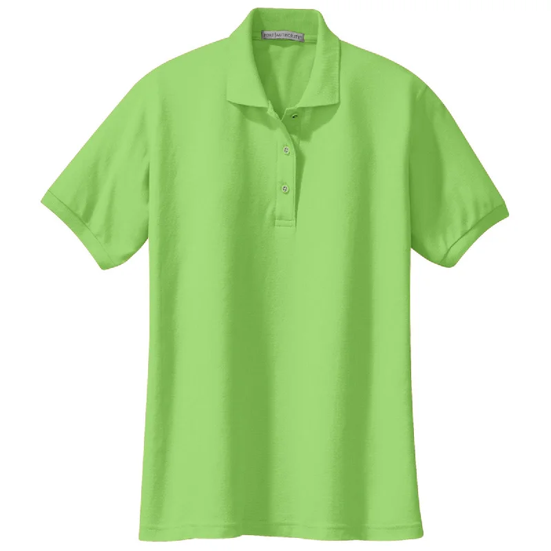 Women's Vacation Outfit Port Authority Women's Lime Silk Touch Polo