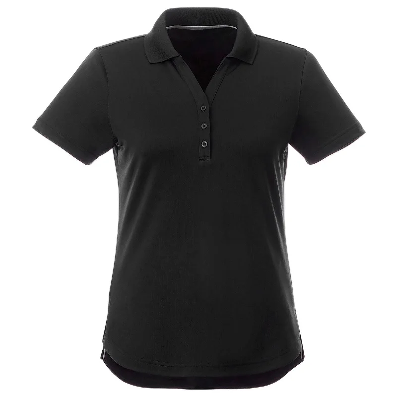 Evening Elegance Elevate Women's Black Otis Short Sleeve Polo