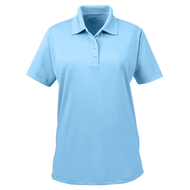 Seasonal Sale UltraClub Women's Columbia Blue Cool & Dry 8 Star Elite Performance Interlock Polo