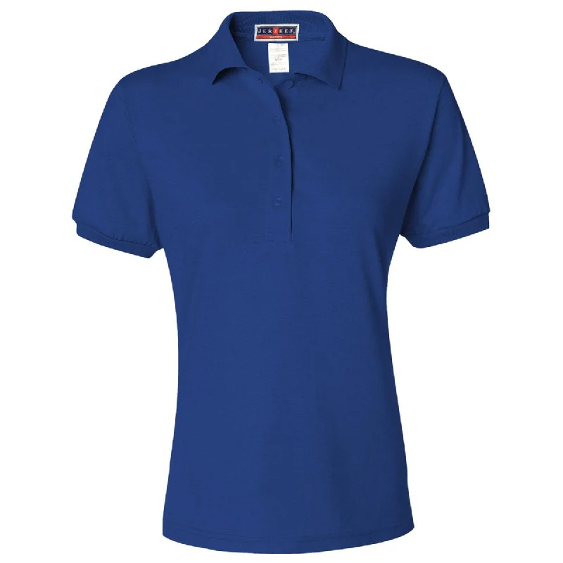 Designer Women's Fashion Online Jerzees Women's Royal Spotshield 50/50 Polo