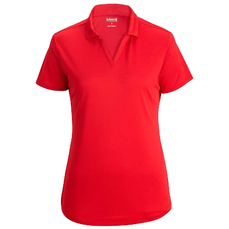 Women's Evening Wear for Special Occasions Edwards Women's Red Mini-Pique Snag Proof Polo