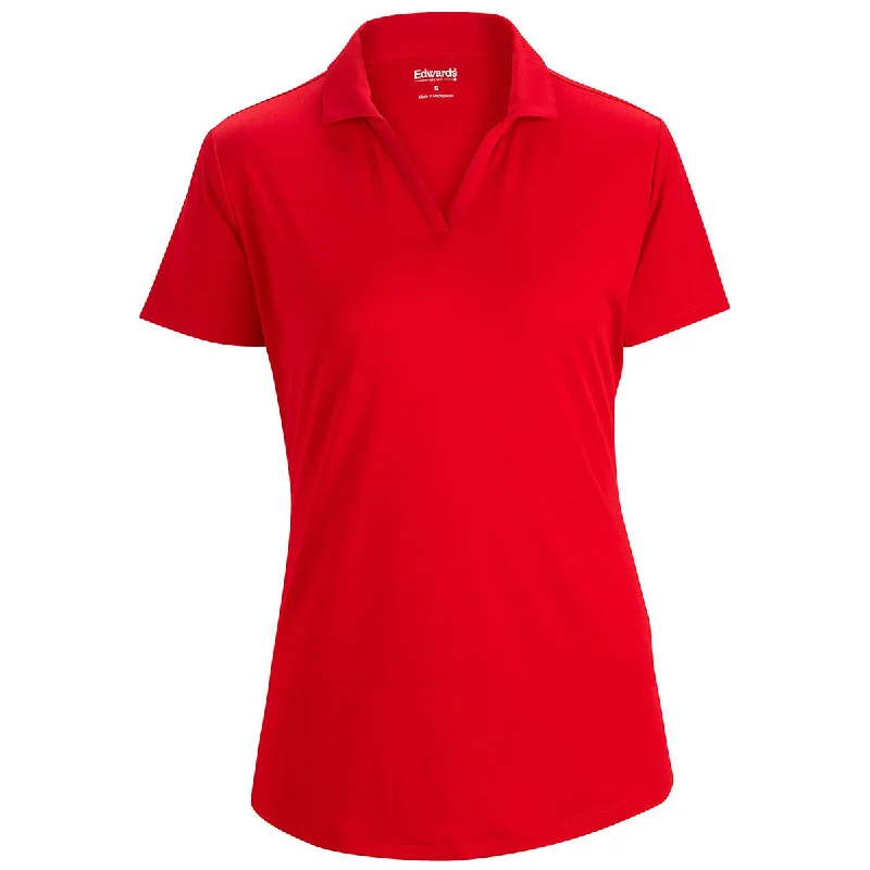 Women's Clothes for All-Day Comfort and Style Edwards Women's Red Ultimate Lightweight Snag-Proof Polo