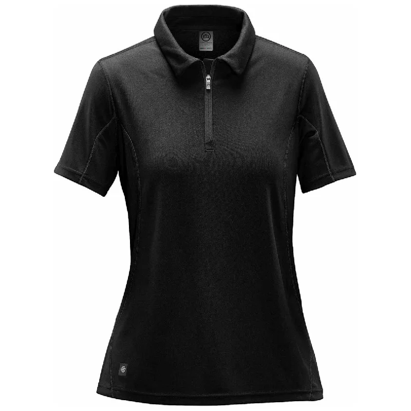 Women's Clothing for Every Season and Trend Stormtech Women's Black/Dolphin Pulse 1/4 Zip Polo