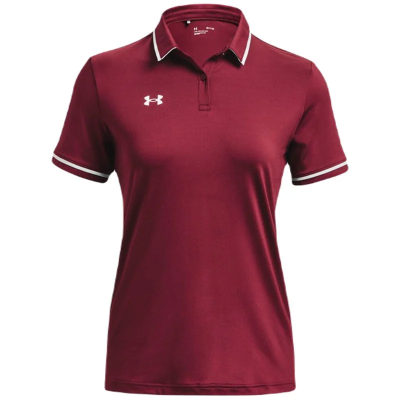 Luxury Women's Clothing Under Armour Women's Cardinal/White Team Tipped Polo