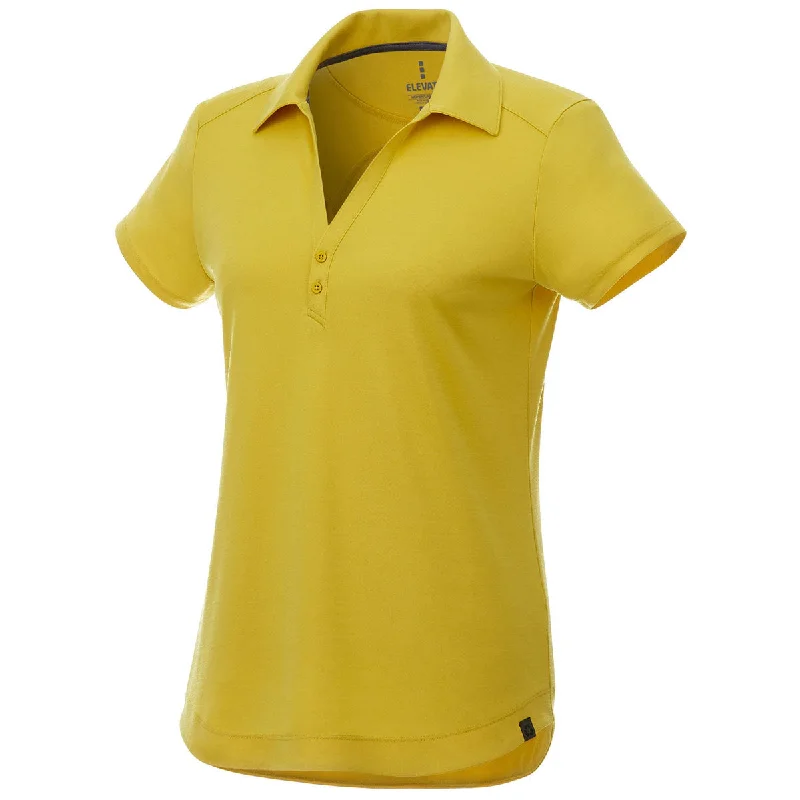 Women's Travel Garments Elevate Women's Gold Amos Eco Short Sleeve Polo