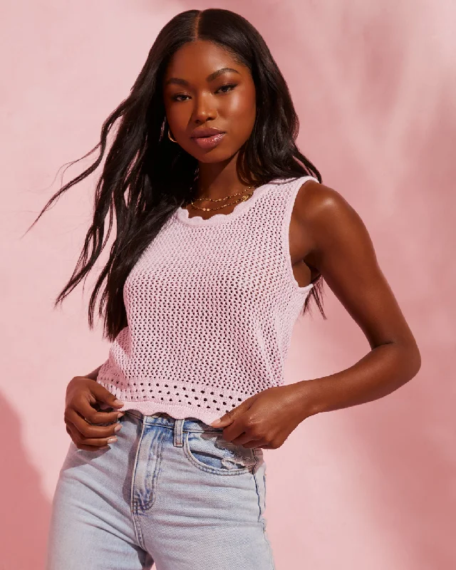 Women's Outfit Tulare Crochet Knit Crop Tank