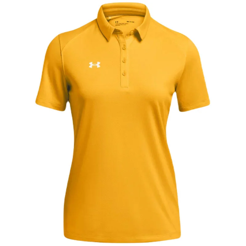 Women's Casual Attire Under Armour Women's Steeltown Gold/White Tech Team Polo