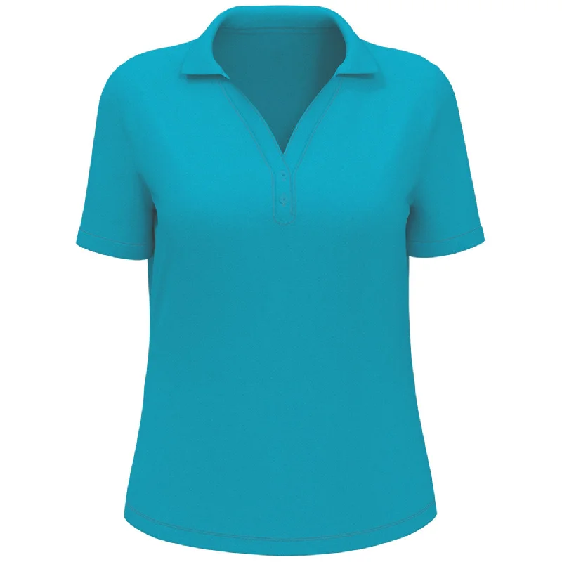 Women's Comfy Loungewear Outfit Callaway Women's Tile Blue Micro Texture Polo