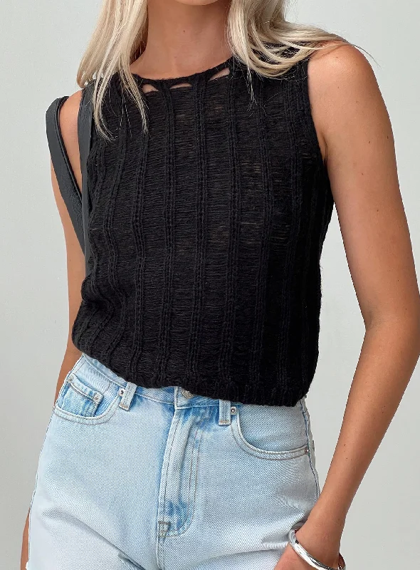 Luxury Fashion Jella Knit Top Black