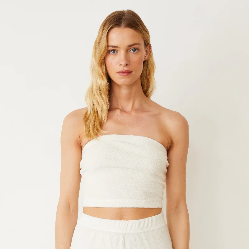 Affordable Women's Outfit Terry Cloth Tube Top