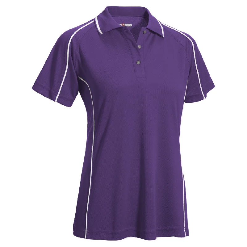 Eclectic Fashion Expert Women's Dark Purple/White Malibu Polo