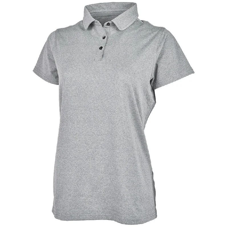 Women's Plus-Size Casual Outfit Charles River Women's Light Grey Heathered Eco-Logic Stretch Polo