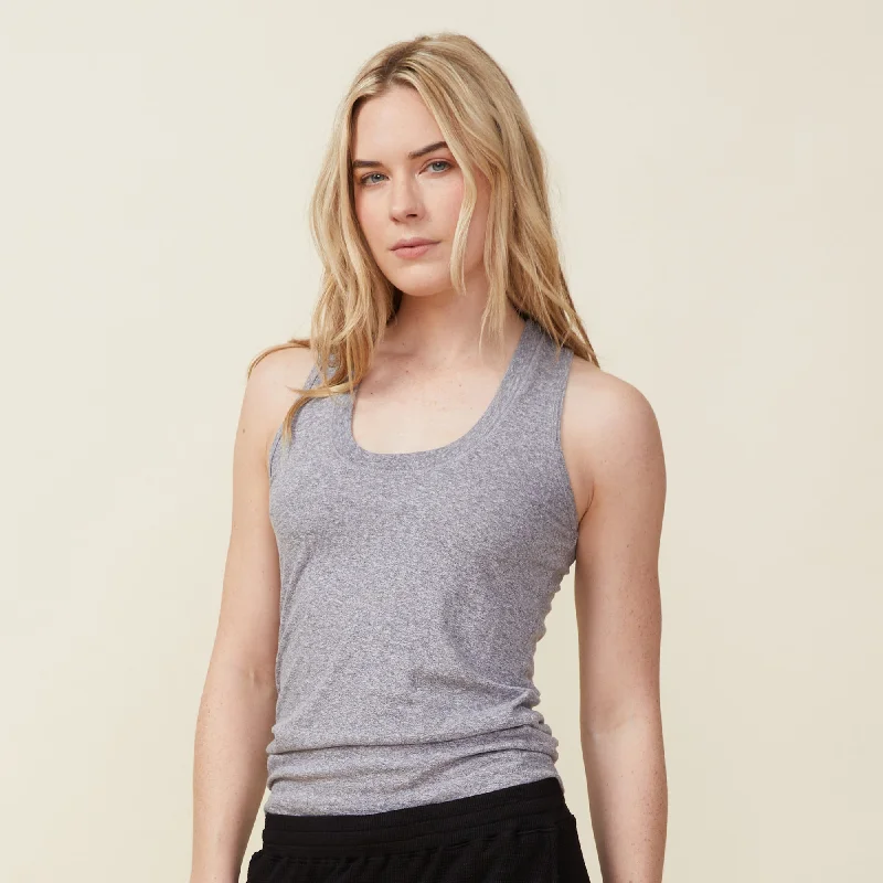 Women's Date Night Outfit Textured Tri-Blend Narrow Tank