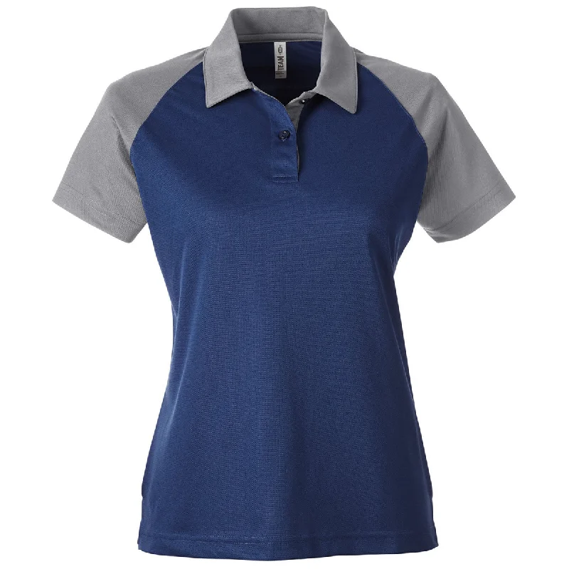 Casual Women's Clothing Team 365 Women's Sport Dark Navy/Sport Graphite Command Snag-Protection Colorblock Polo