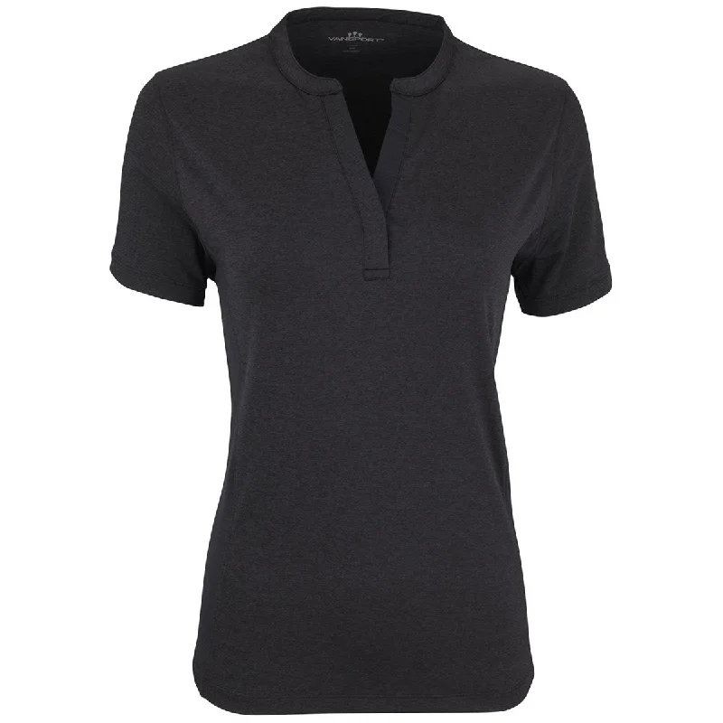 Clothes Women Vansport Women's Black Pro Horizon Polo