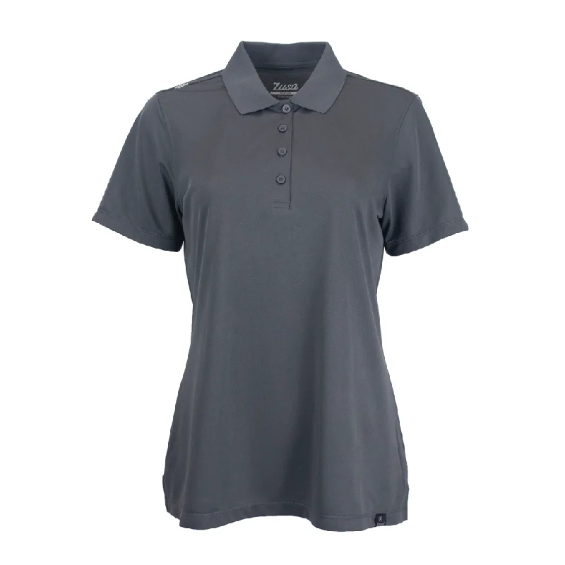 Women's Seasonal Attire Zusa Women's Charcoal Friday Polo