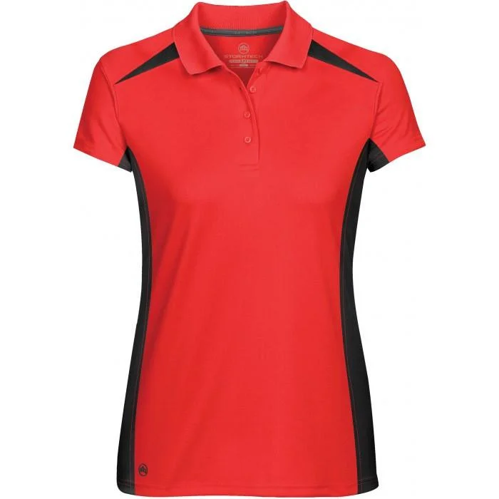 Women's Clothing Apparel Sets Stormtech Women's Scarlet/Black Match Technical Polo