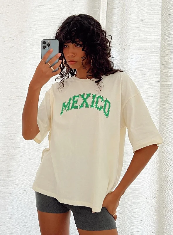 Evening Looks Mexico Graphic Tee Off White