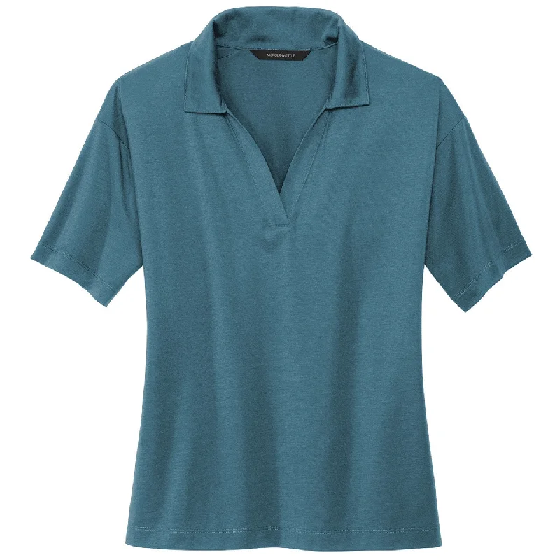 Women's Work Outfit Mercer+Mettle Women's Parisian Blue Stretch Jersey Polo