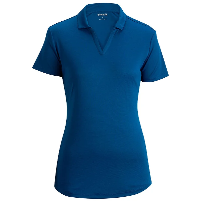 Comfortable Casual Women's Clothing Edwards Women's Royal Blue Mini-Pique Snag Proof Polo