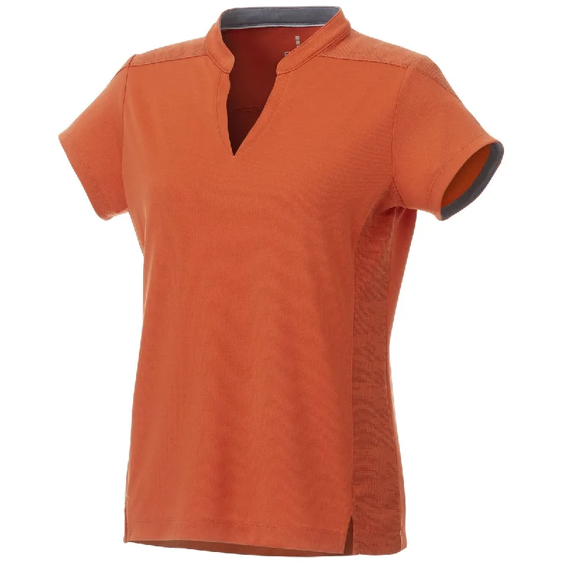 Women's Activewear Garments Elevate Women's Saffron Piedmont Short Sleeve Polo