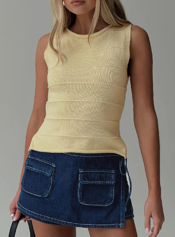 Urban Femme Streetwear Hisplane Knit Top Cream