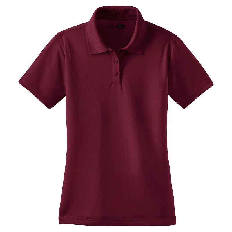 Women's Occasion Wear Apparel CornerStone Women's Maroon Select Snag-Proof Polo