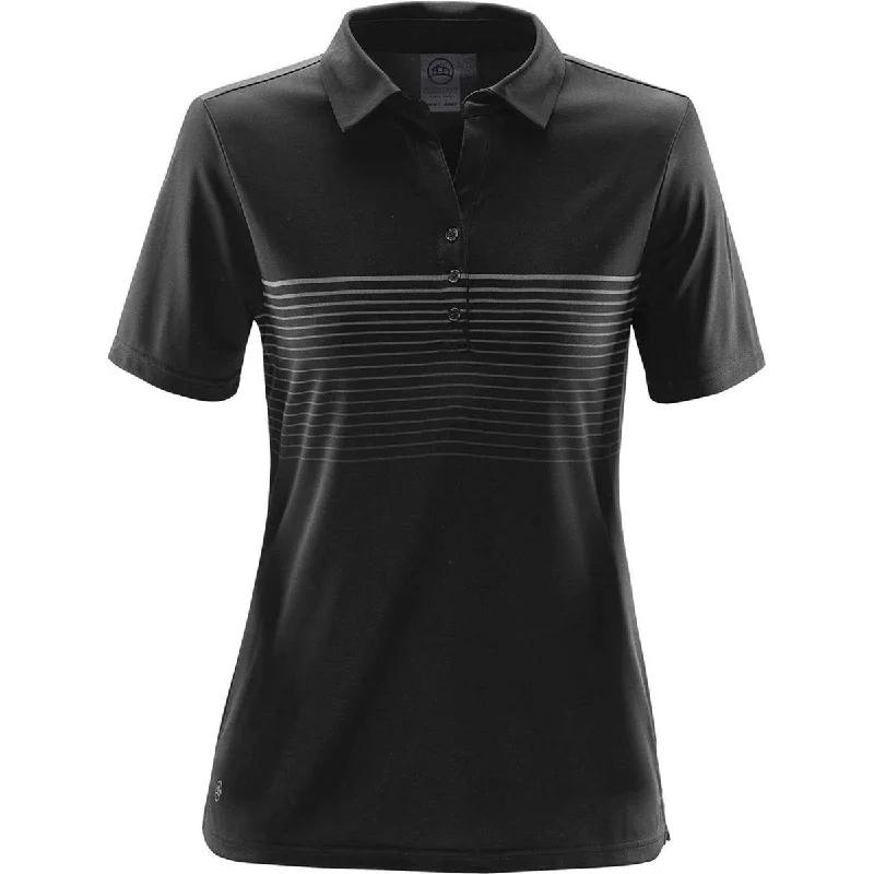 Women's Resort Apparel Stormtech Women's Black/Titanium Wavelength Polo