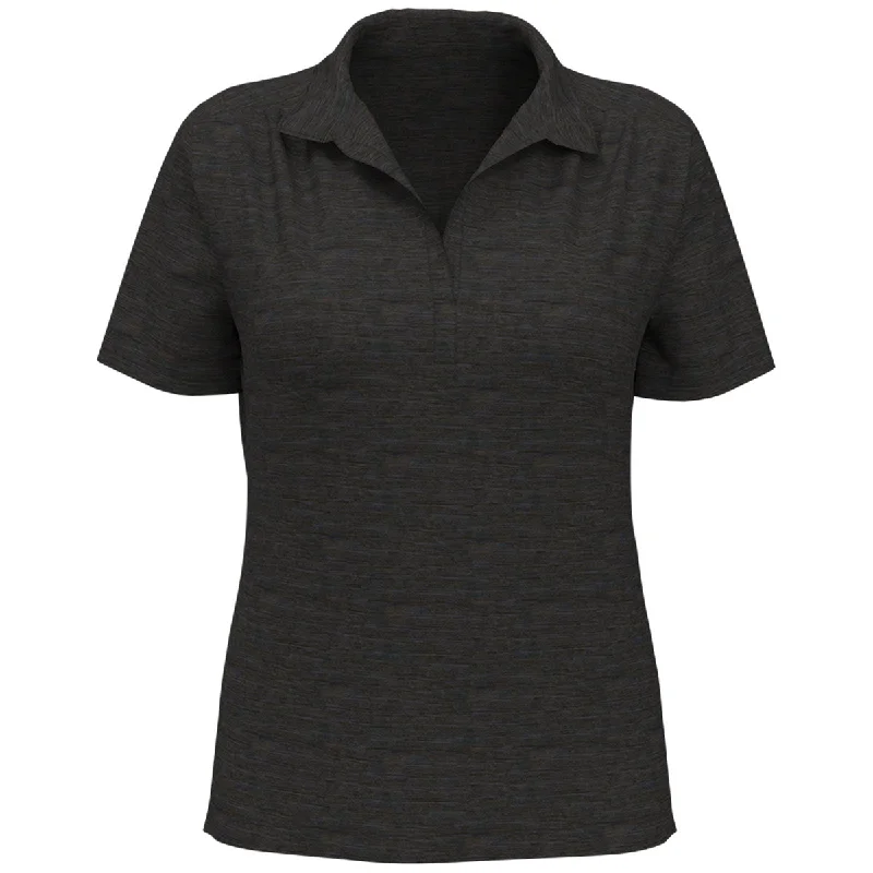 Women's Holiday Outfit Perry Ellis Women's Caviar Black Space Dye Polo