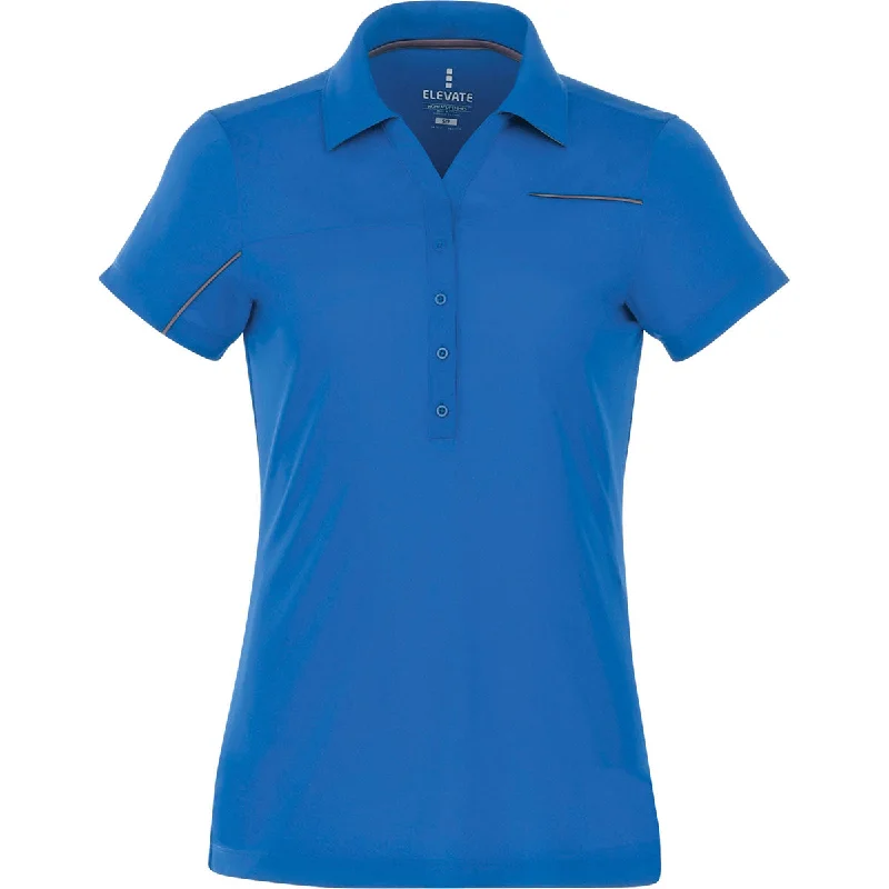 Trendy Fashion For Women Elevate Women's Olympic Blue/Steel Grey Wilcox Short Sleeve Polo