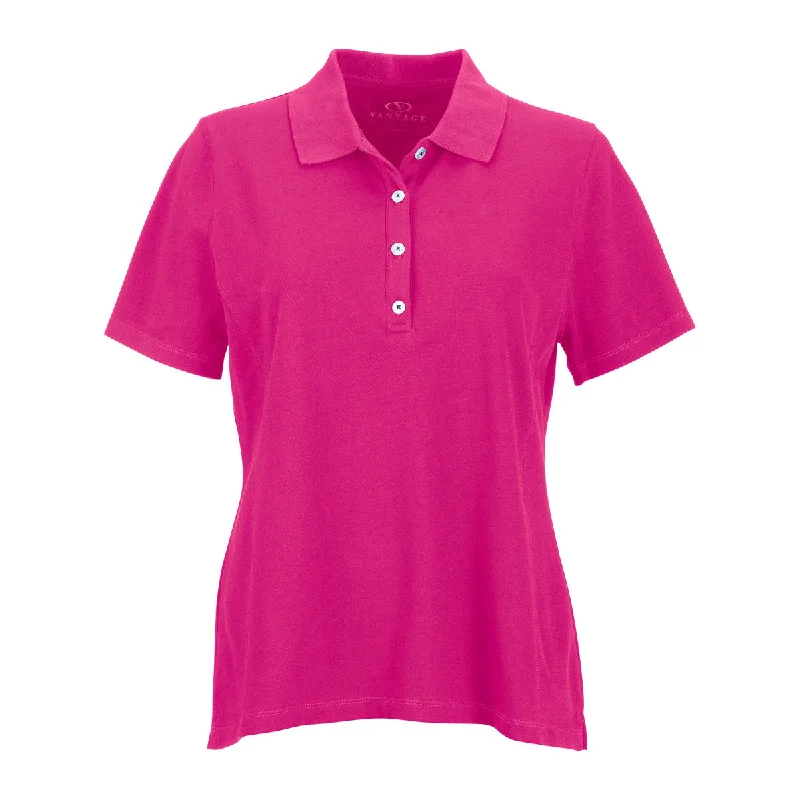 Rocker Chic Fashion Vantage Women's Berry Pink Perfect Polo