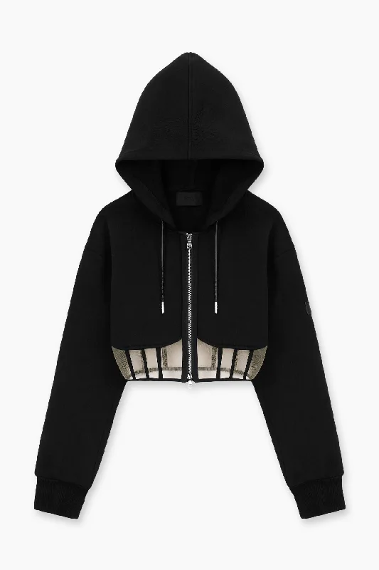 Women's Elegant Garments NORA ZIP HOODIE | BLACK