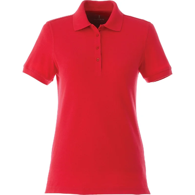 Women's High-Fashion Outfit Elevate Women's Team Red Belmont Short Sleeve Polo