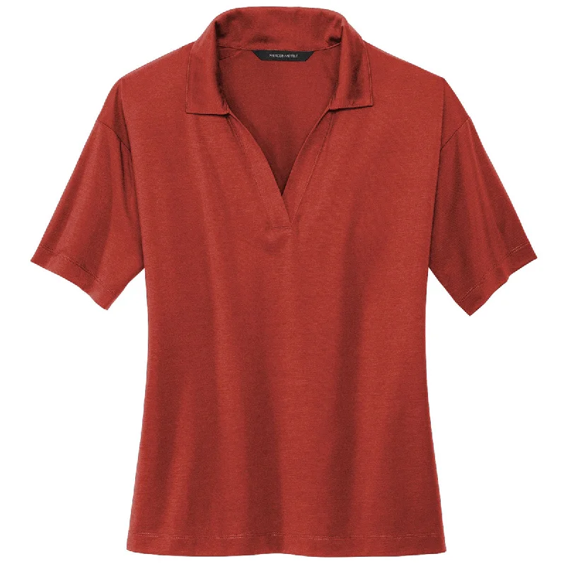 Formal Outfit For Women Mercer+Mettle Women's Terracotta Stretch Jersey Polo