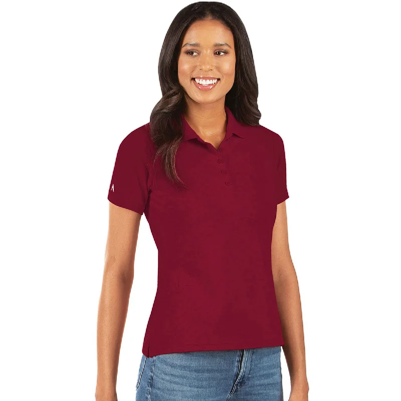 Women's Athletic Garments Antigua Women's Cardinal Red Legacy Short Sleeve Polo Shirt