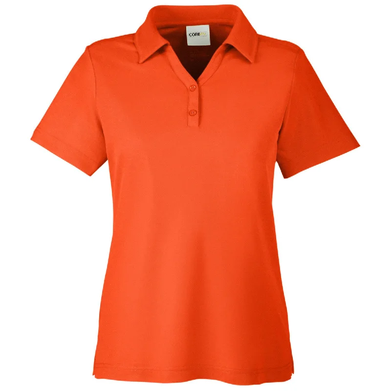 Women's Resort Garments Core 365 Women's Campus Orange Fusion ChromaSoft Pique Polo