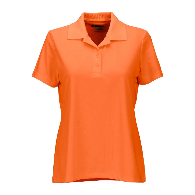 Graceful Fashion Greg Norman Women's Orange Play Dry Performance Mesh Polo